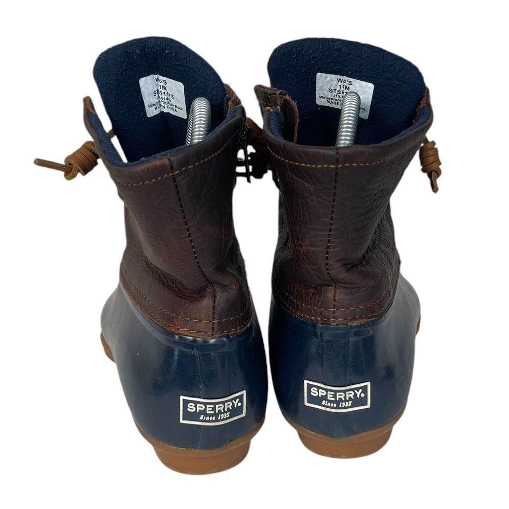 B3 Women’s Sperry Saltwater Leather Waterproof Rain Duck Boots 11 - Picture 3 of 5